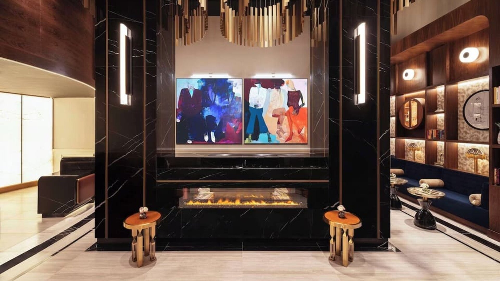 Lobby lounge at The Benjamin Royal Sonesta New York.