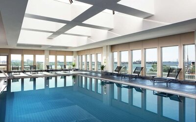 Refreshing indoor pool at Hilton Philadelphia At Penn's Landing.