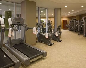 Fitness center at Hyatt Regency New Brunswick.