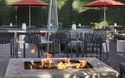Firepit in the garden perfect for coworking at Embassy Suites By Hilton San Diego-La Jolla.