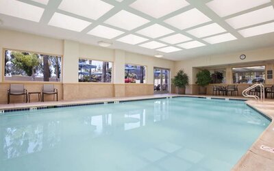 Relaxing indoor pool at Embassy Suites By Hilton San Diego-La Jolla.