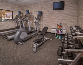 Well equipped fitness center at Sonesta Select Columbia.