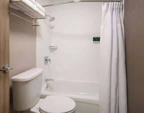 Private guest bathroom with shower at Sonesta Select Seattle Renton.