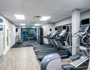 Fitness center at Hampton Inn & Suites Amelia Island-Historic Harbor Front.