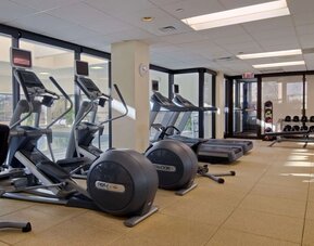 Fitness center at DoubleTree By Hilton Lisle-Naperville.