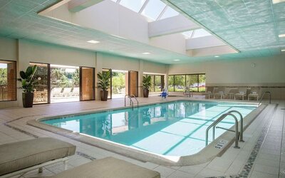 Relaxing indoor pool at DoubleTree By Hilton Lisle-Naperville.