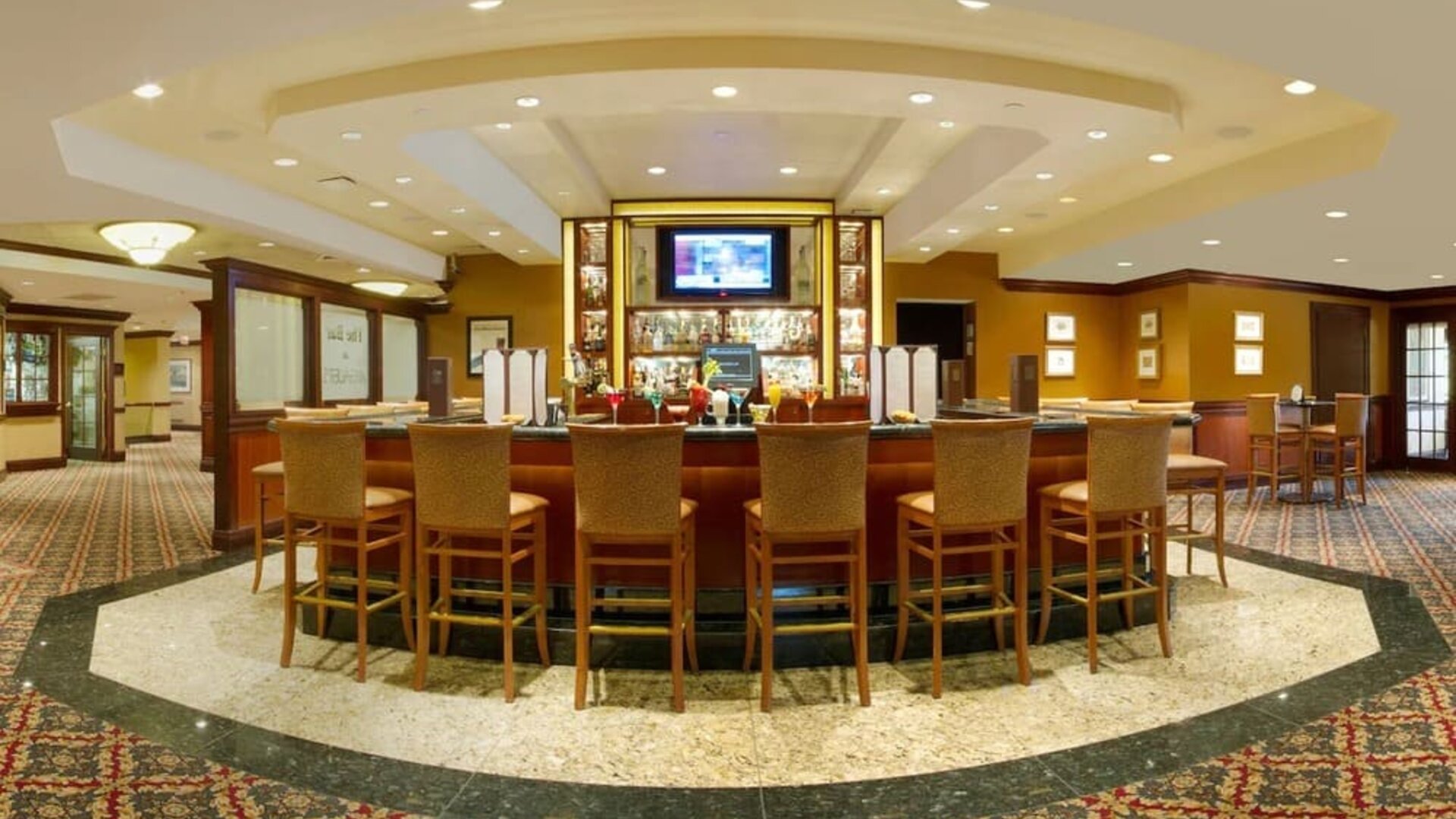 Hotel bar at DoubleTree By Hilton Lisle-Naperville.