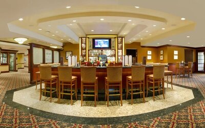 Hotel bar at DoubleTree By Hilton Lisle-Naperville.