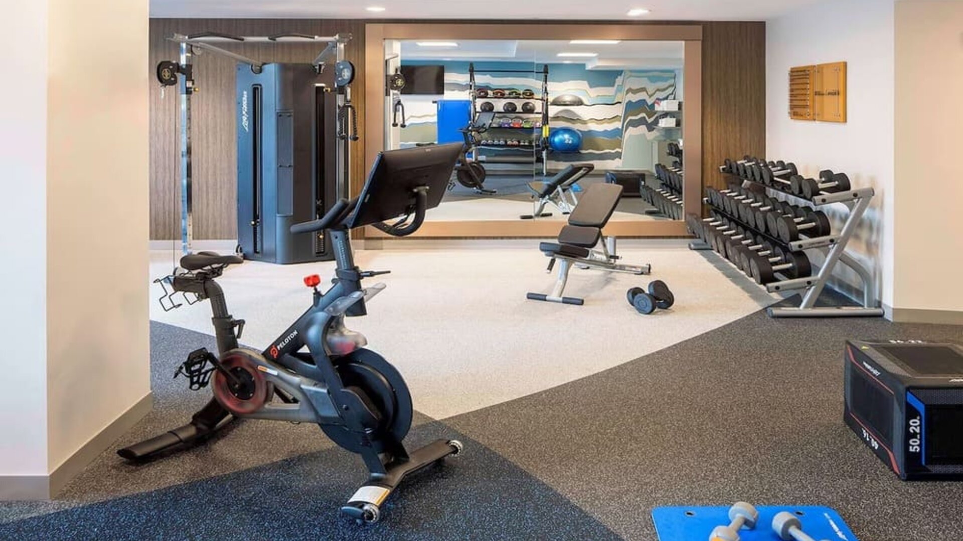 Fitness center at Hilton Garden Inn Washington DC/Georgetown Area.