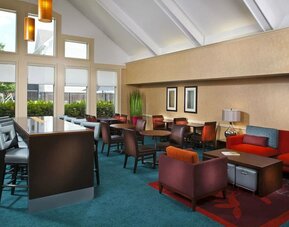 Lobby's workspace at Sonesta ES Suites Birmingham Homewood.