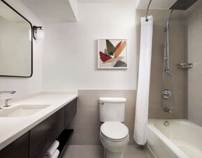 Private guest bathroom at Sonesta White Plains Downtown.