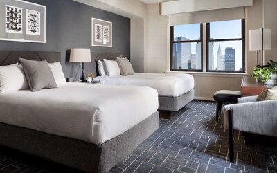 Day use twin room at The Shelburne Sonesta New York.