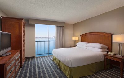 Day use room with harbour view at Embassy Suites By Hilton San Francisco Airport Waterfront.