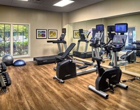 Well equipped fitness center at Atlanta Airport South.