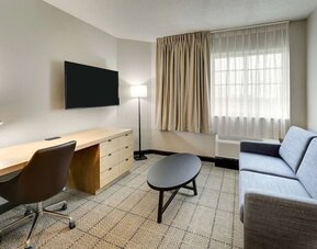 Room workspace at Sonesta Simply Suites Miami Airport Doral.