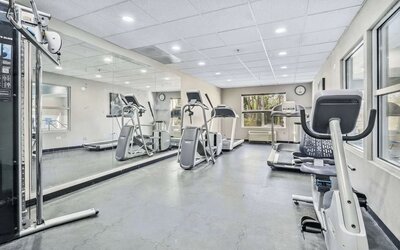 Well equipped fitness center at Country Inn & Suites By Radisson, Chicago O'Hare South.