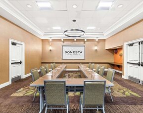 Professional meeting room at Sonesta Anaheim Resort Area.
