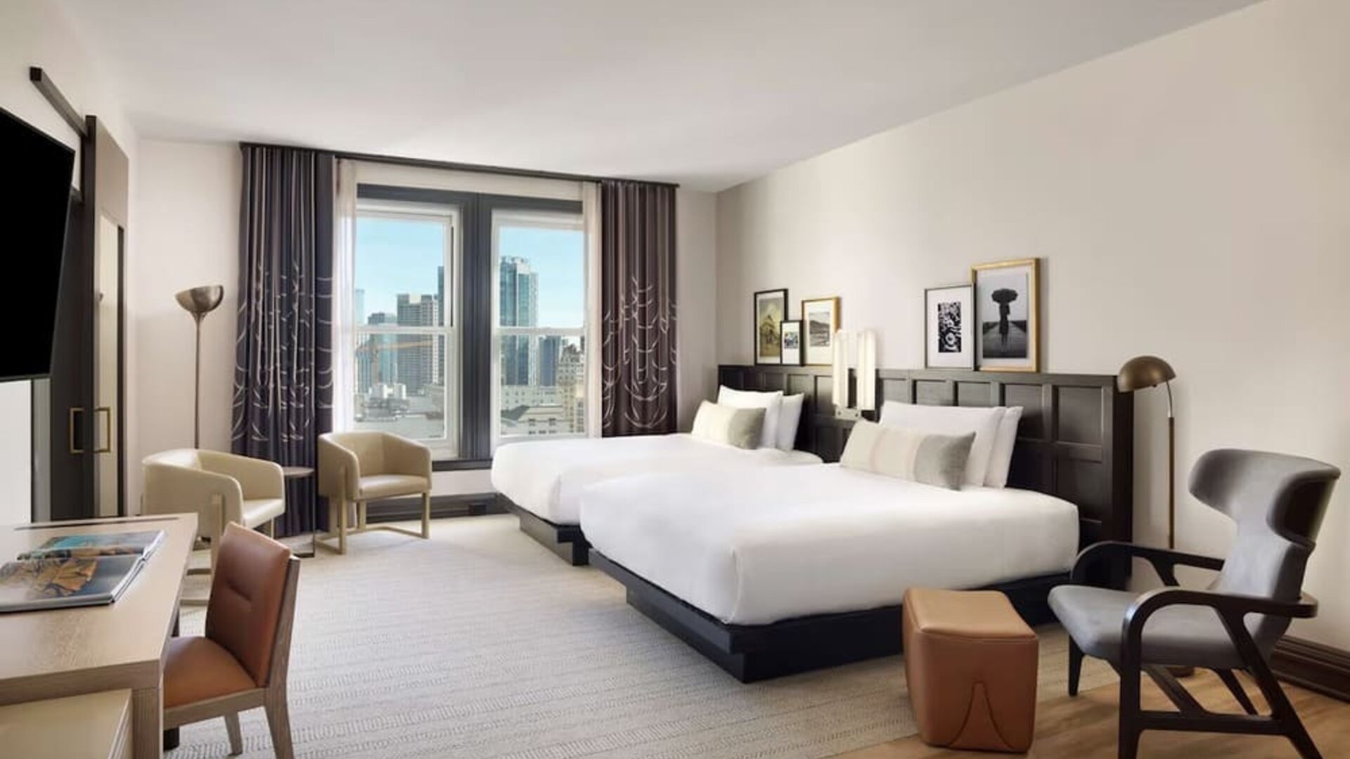 Day use twin room with work desk at The Clift Royal Sonesta.