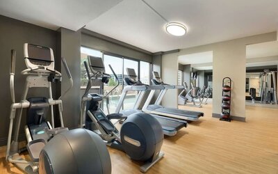 Fitness center at DoubleTree By Hilton Albuquerque.