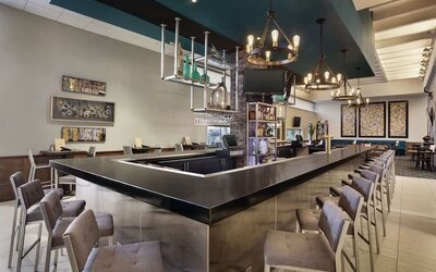 Hotel bar at DoubleTree By Hilton Albuquerque.