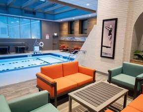 Plenty of seats around the pool at Palmer House A Hilton Hotel.