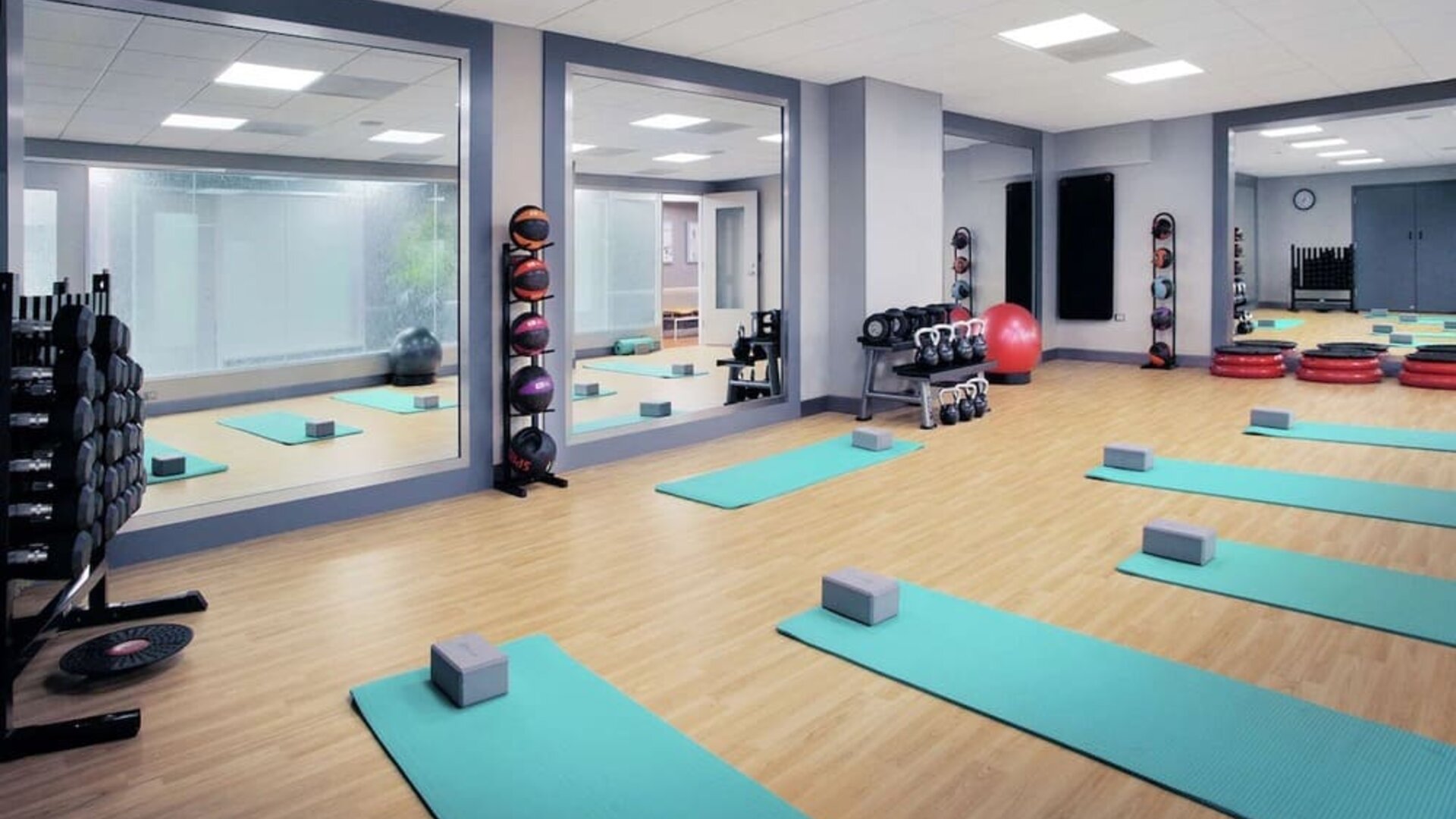 Yoga mats available at Palmer House A Hilton Hotel.
