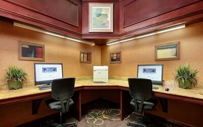 Business center available at Embassy Suites By Hilton Hampton Convention Center.