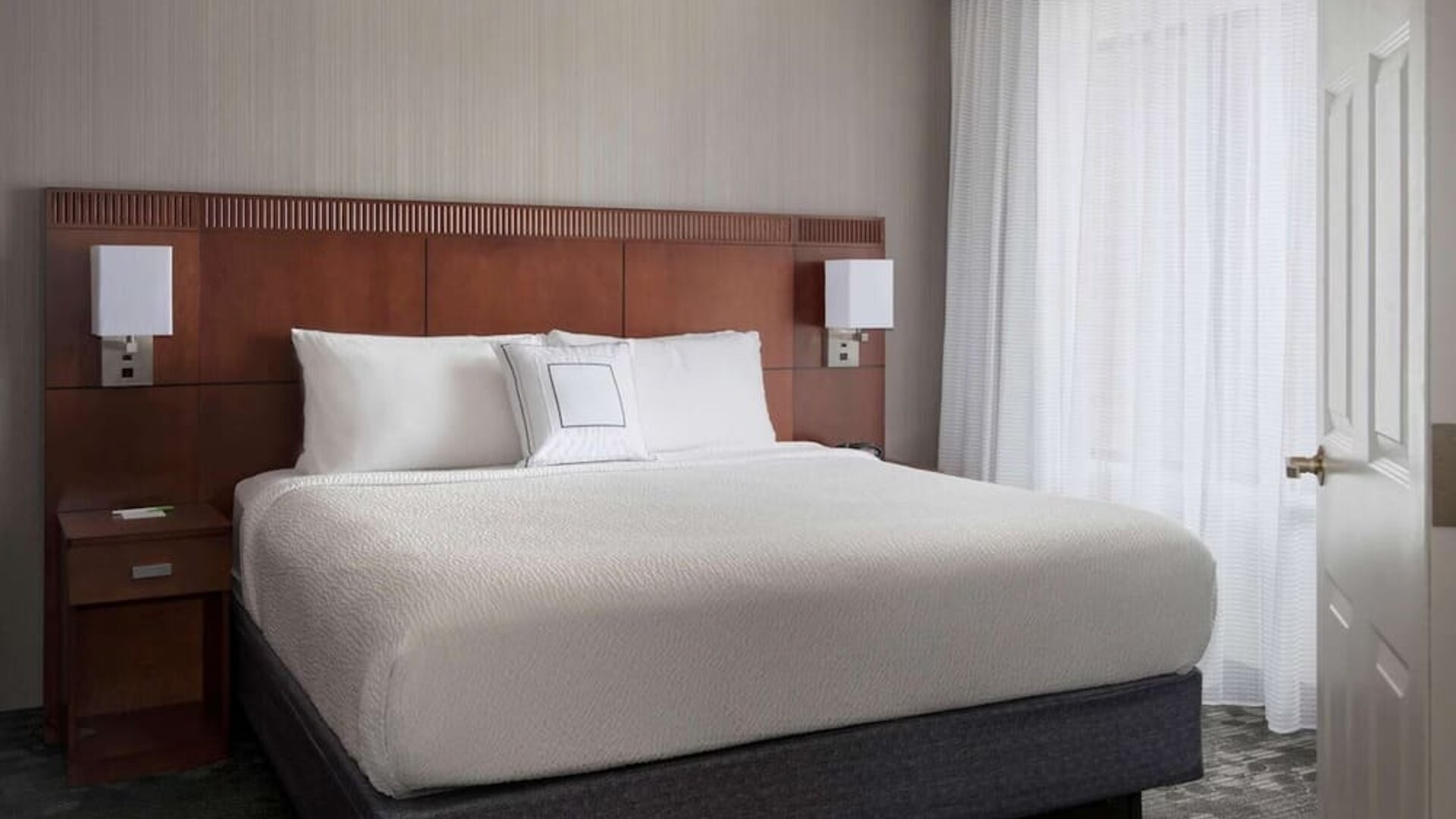 King bed at Sonesta Select Boston Milford.