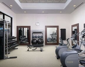 Fitness center at Hilton Garden Inn Memphis Downtown.