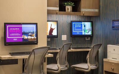 Business center at Hilton Garden Inn NYC Financial Center/Manhattan Downtown.
