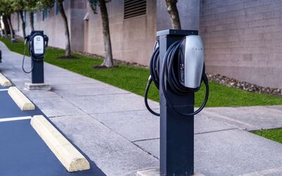 Electric car charging available at Hilton Charlotte Airport.

