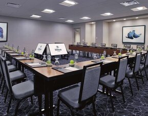 Spacious meeting room at Hilton Chicago.