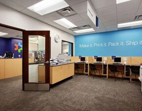 Business center at Hilton Chicago.