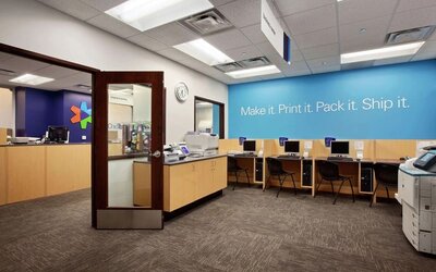 Business center at Hilton Chicago.