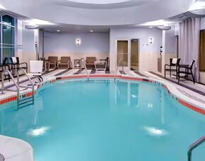 Refreshing indoor pool at Hampton Inn & Suites By Hilton Atlanta Perimeter Dunwoody.