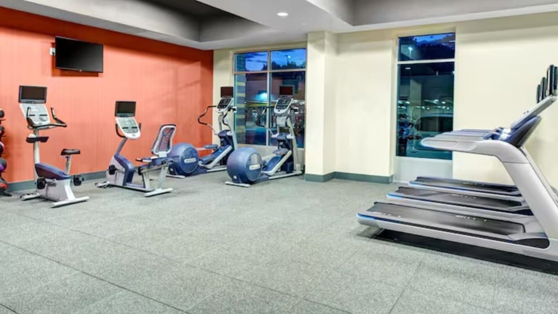 Fitness center at Hampton Inn & Suites By Hilton Atlanta Perimeter Dunwoody.