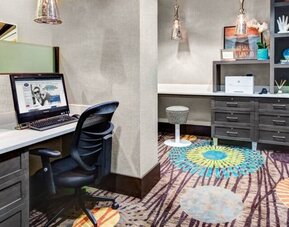Business center at Hampton Inn & Suites By Hilton Atlanta Perimeter Dunwoody.