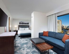 Day use room with living area at Doubletree By Hilton Houston Medical Center Hotel & Suites.