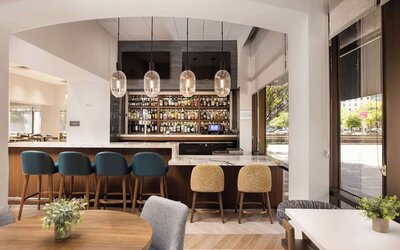 Hotel bar at Doubletree By Hilton Houston Medical Center Hotel & Suites.