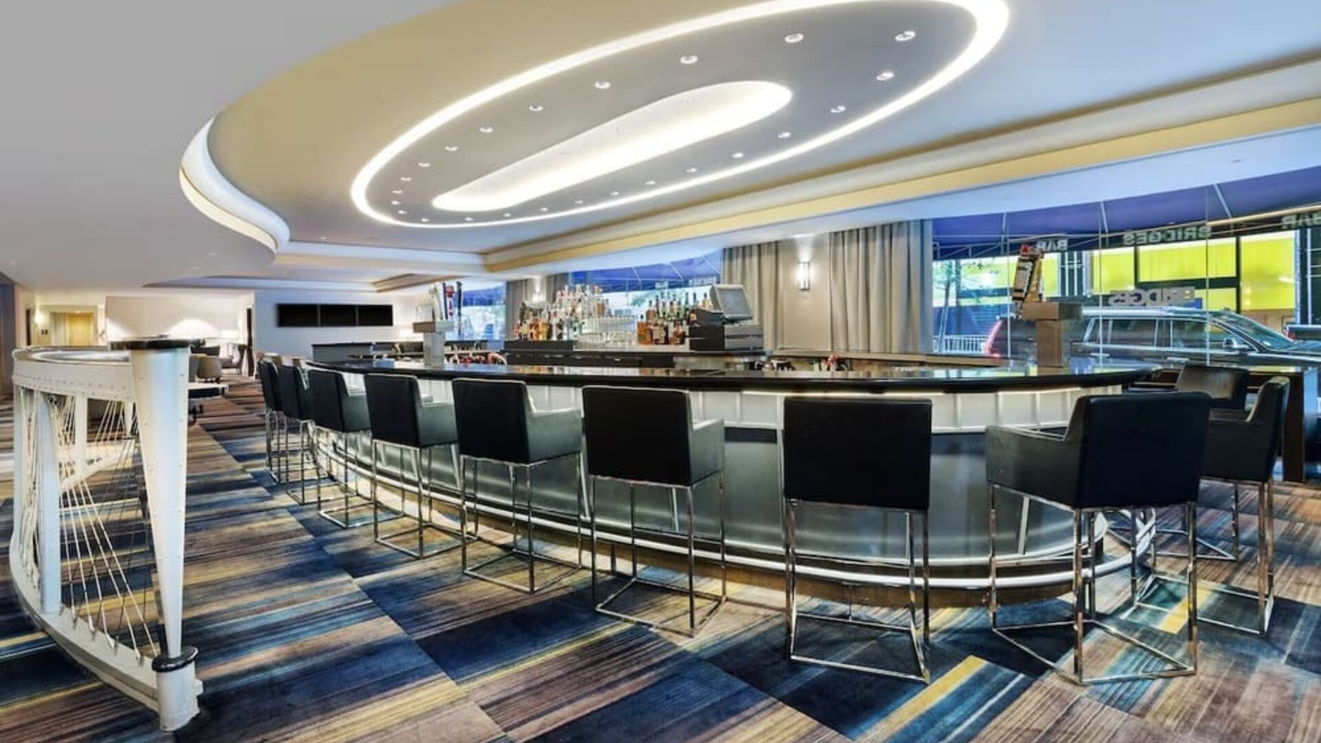 On-site bar at New York Hilton Midtown.
