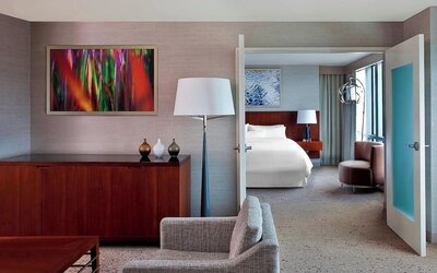 Day use room with living area at The Westin Arlington Gateway.