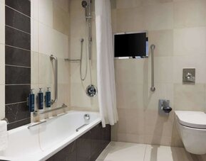 Guest bathroom at Hilton London Syon Park.