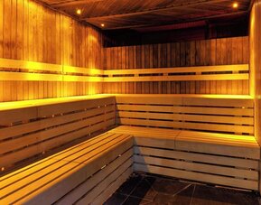 Spa and sauna at Hilton London Syon Park.