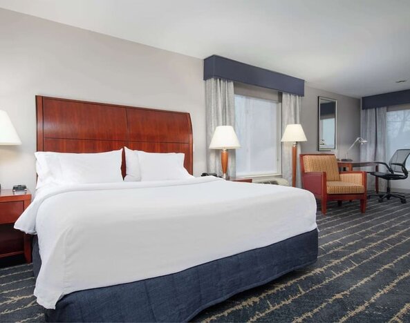 Spacious day use room with work desk at Hilton Garden Inn Milwaukee Northwest Conference Center.