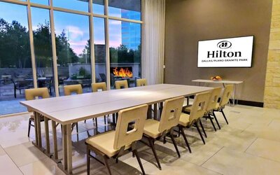 Meeting room at Hilton Dallas/ Plano Granite Park.