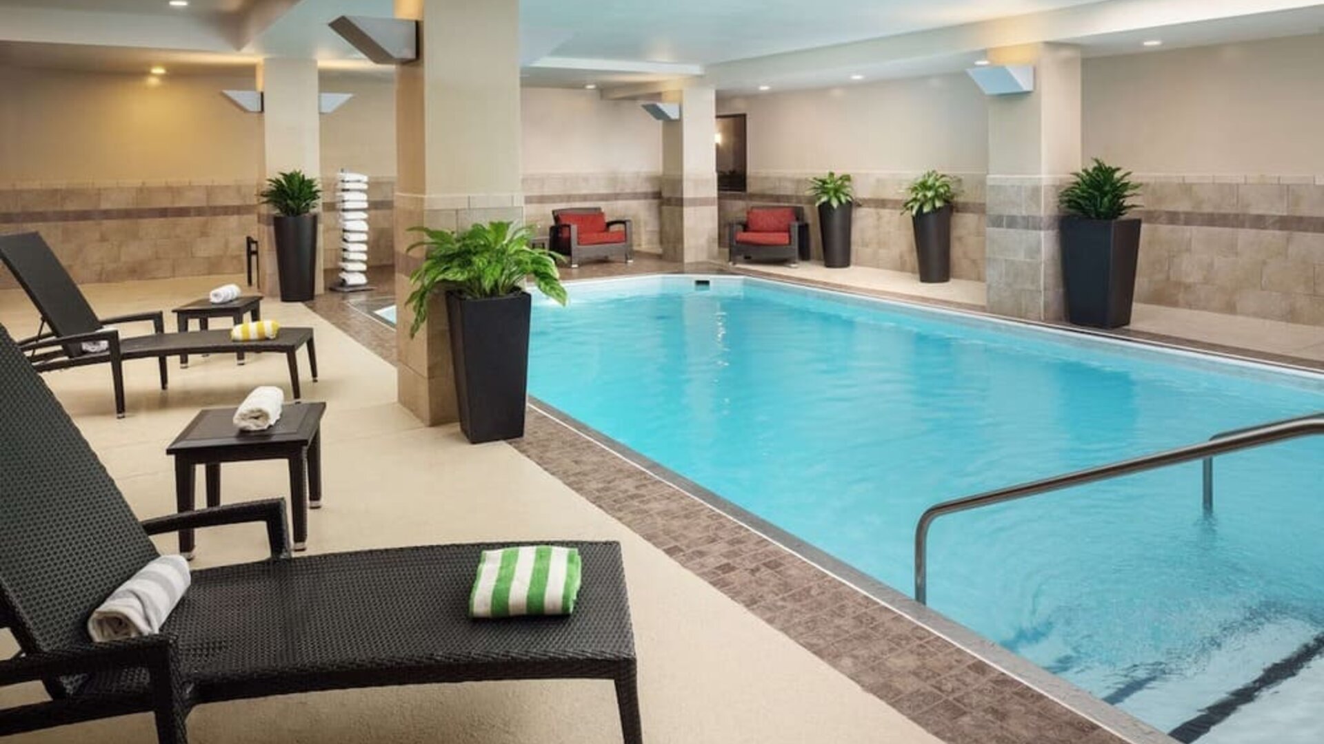 Refreshing indoor pool at Embassy Suites By Hilton St. Louis Downtown.