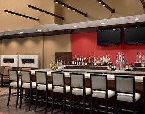 Hotel bar at Embassy Suites By Hilton St. Louis Downtown.