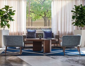 Lobby and coworking lounge at The Chifley Houston, Tapestry Collection By Hilton.
