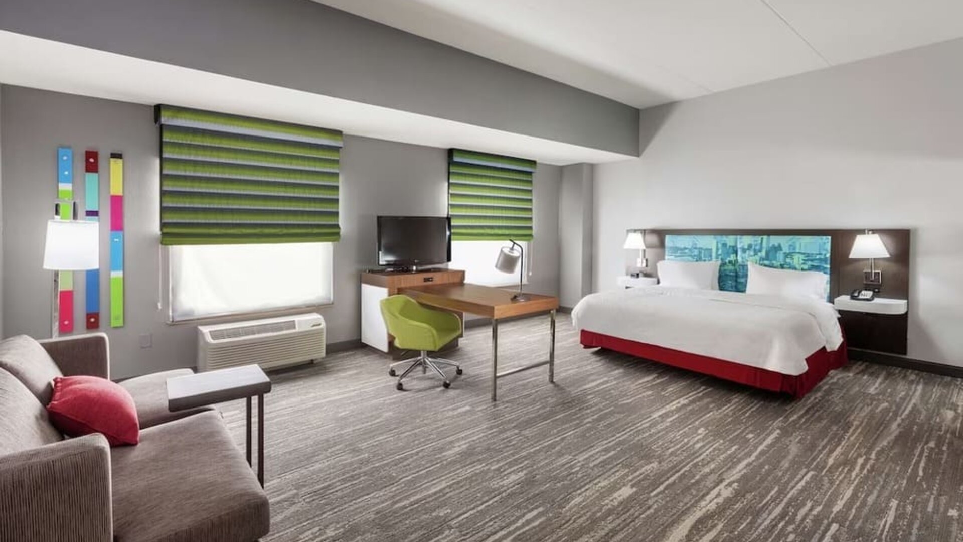 Spacious king suite at Hampton Inn & Suites Houston-Bush Intercontinental Aprt.