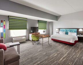 Spacious king suite at Hampton Inn & Suites Houston-Bush Intercontinental Aprt.